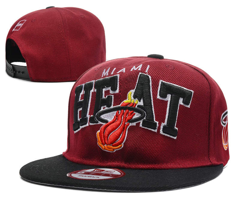 Miami Heat Snapback Hat DF 4 0613